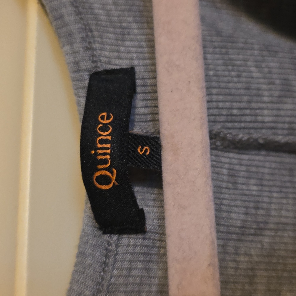 Quince Gray Sleeveless DressBamboo Rib Maternity Button Front Jumpsuit Small - Picture 3 of 6